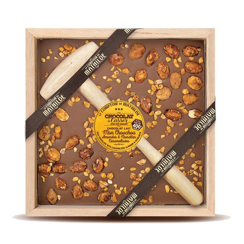 Chocolat à casser amandes & noisettes caramélisées