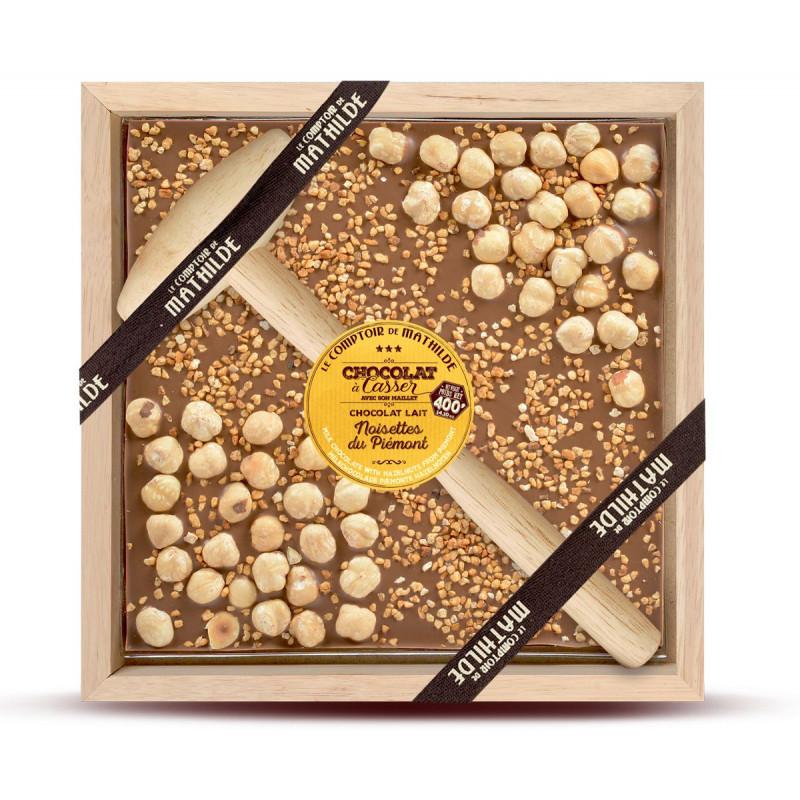 Chocolat à casser lait noisettes du Piémont