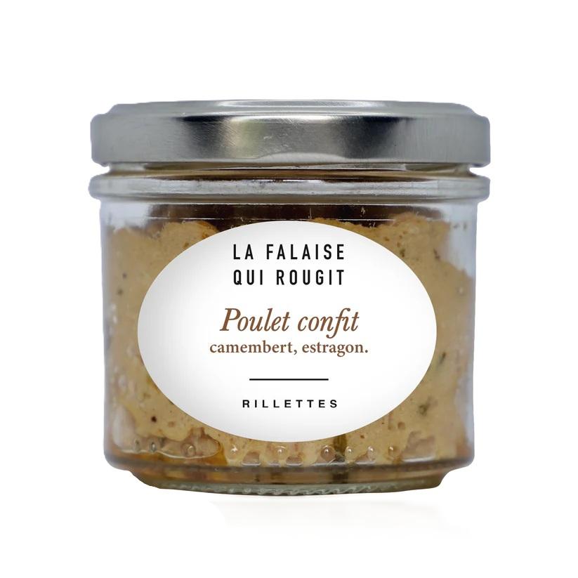Rillettes de poulet confit, camenbert et estragon