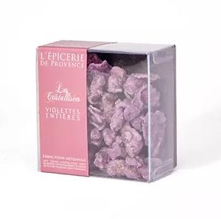 Fleures de violettes cristallisées