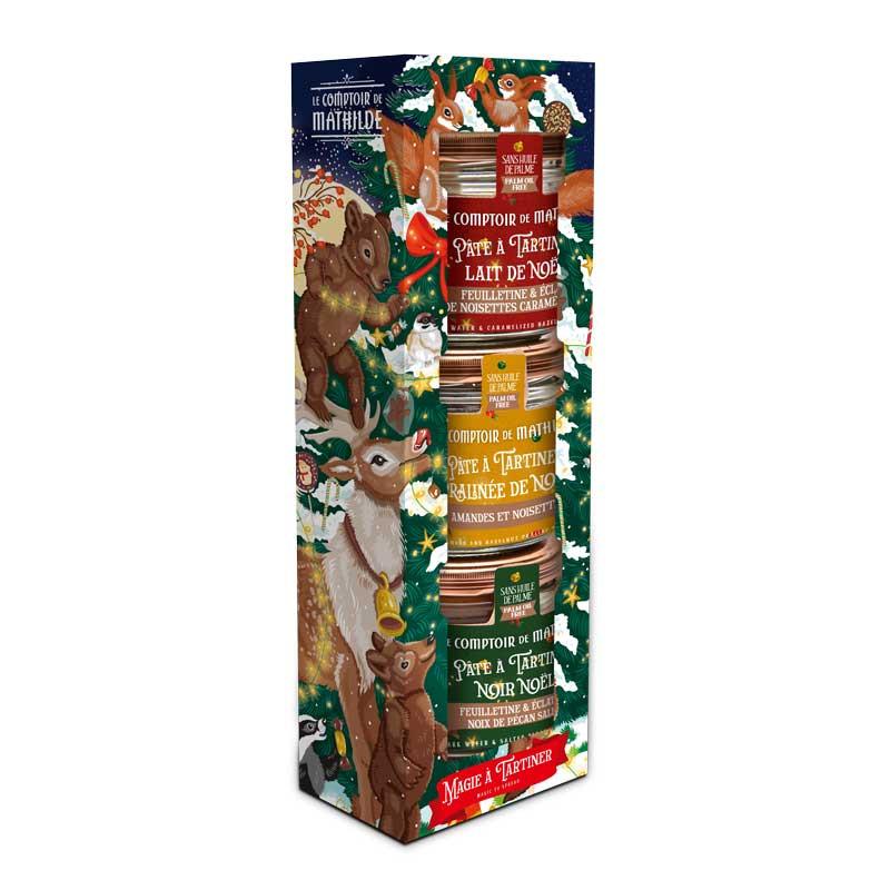 Coffret 3 pâtes à tartiner de Noël