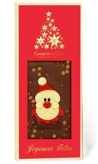 Tablette lait et décor de Noël